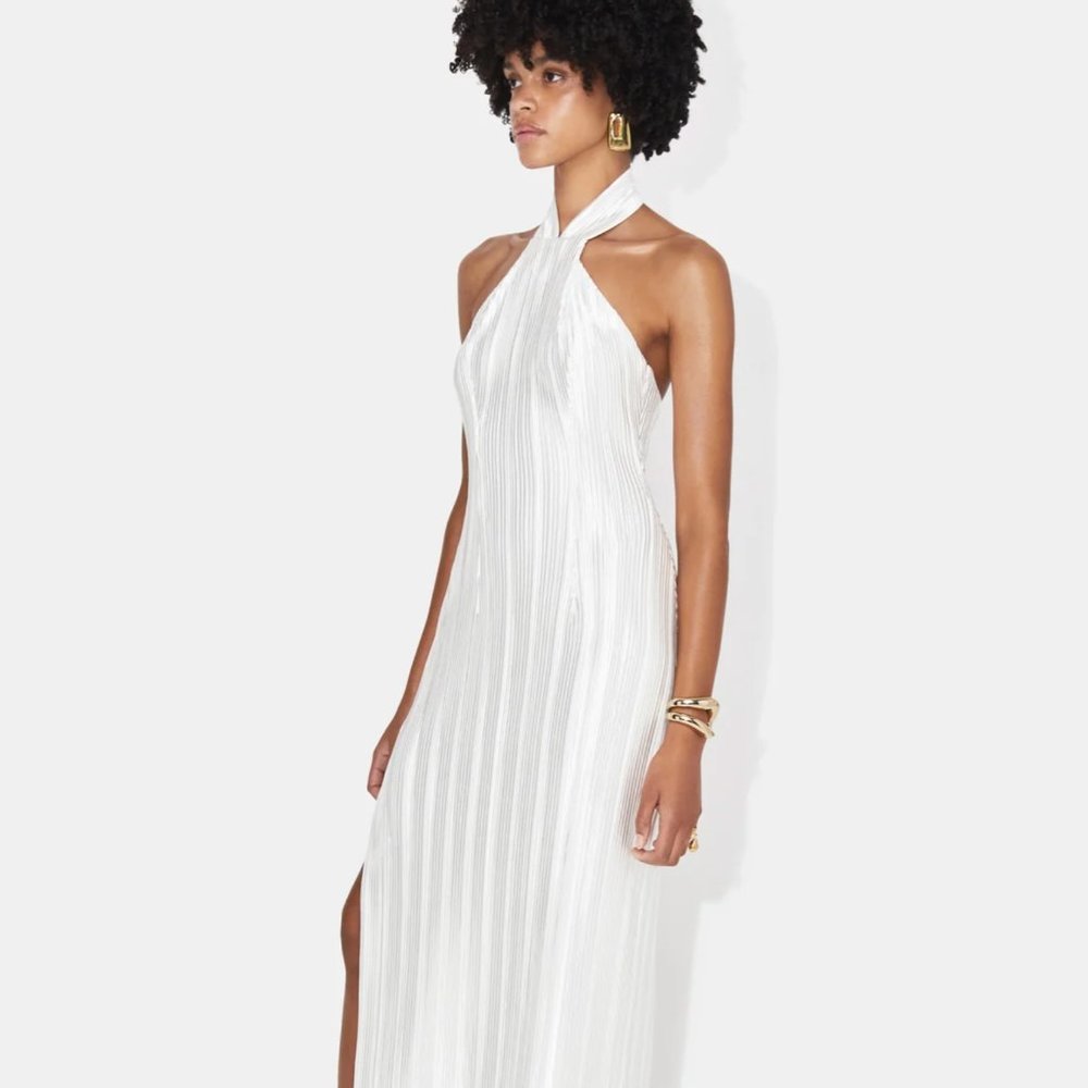 Galvan London Panarea Dress - Pearl White